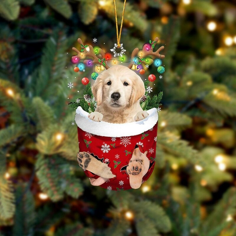 2023 크리스마스 트리 펜던트 귀여운 강아지 송진 아크릴 강아지 드롭 장식, 새해 축제 파티 용품, 방 장식, 크리스마스 선물 장난감