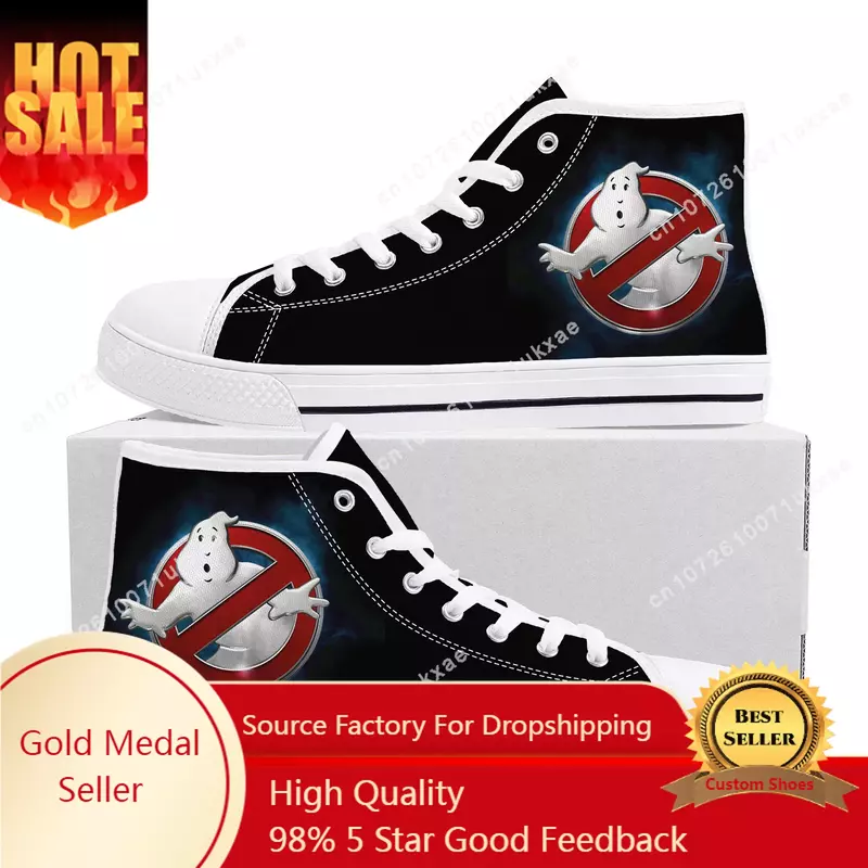 G-Ghostbusters classic movie High Top Sneakers di alta qualità uomo donna adolescente Sneaker di tela scarpe Casual personalizzate personalizza scarpa