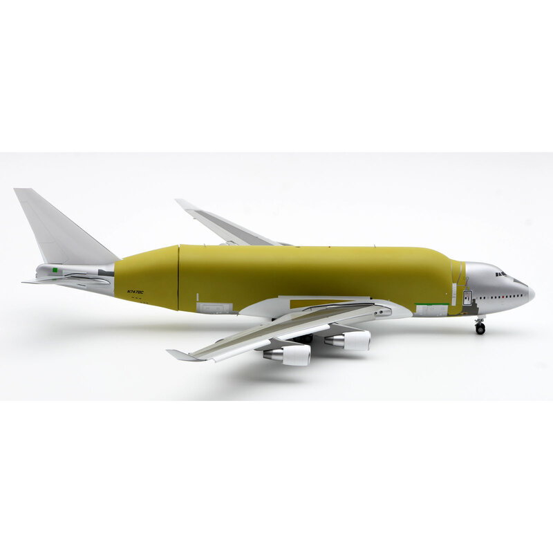 LH2166A Alloy Collectible Plane Gift JC Wings 1:200 Boeing 'BareMetal' B747-400LCF Diecast Aircraft JET Model N7478C Flaps Down