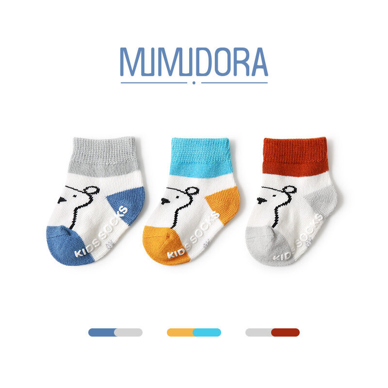 Calcetines de algodón suave con dibujos animados para bebé recién nacido, medias de malla para niño y niña de 0 a 24 meses, bonito regalo CN, lote de 3 pares