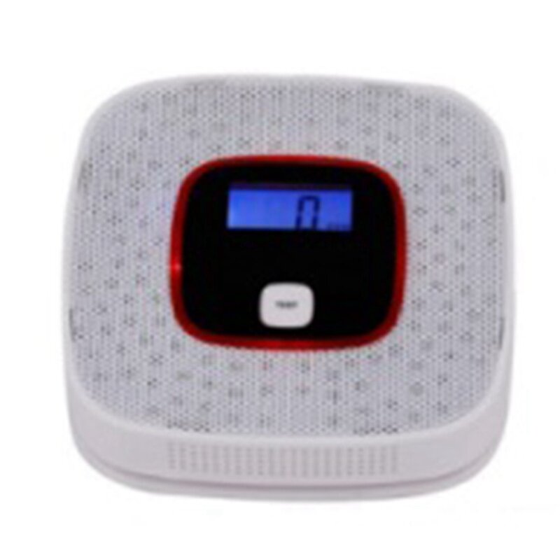 Detector de monóxido de carbono CO de plástico blanco, Sensor de alarma para seguridad del hogar, alerta acústica y óptica
