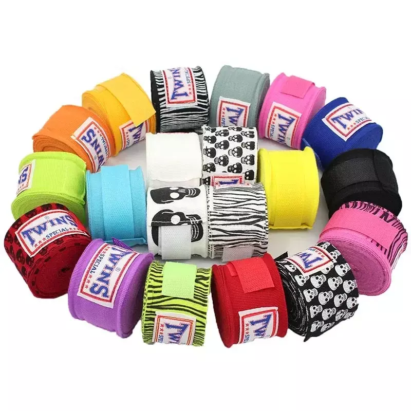 Multicolor Bandages Wrapped Around Hands with Sports Protective Gear Hand Guards Straps 5M Elastic Boxing Straps Sanda Gift