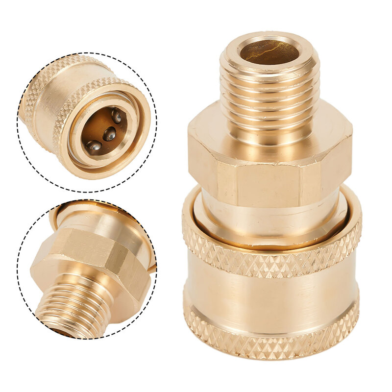 Pressure Washer Connector Coupling Quick Release Adapter 1/4\\\\\\\" Male Fitting Connection Car Washing Garden Joints