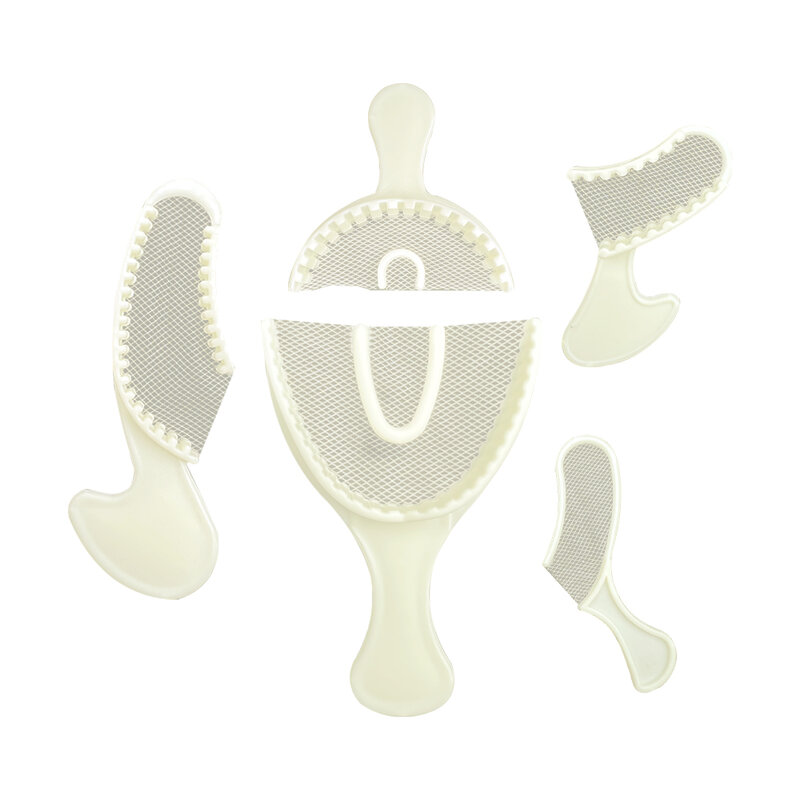 Bandeja de impresión desechable Dental, sin malla, para registro de mordeduras, soporte de dientes