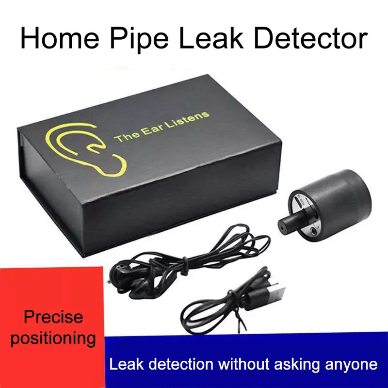 Água Mains Leak Detector Underground Water Pipe Leak Monitor Kits Detector vazamento de água com fones de ouvido para interior e exterior