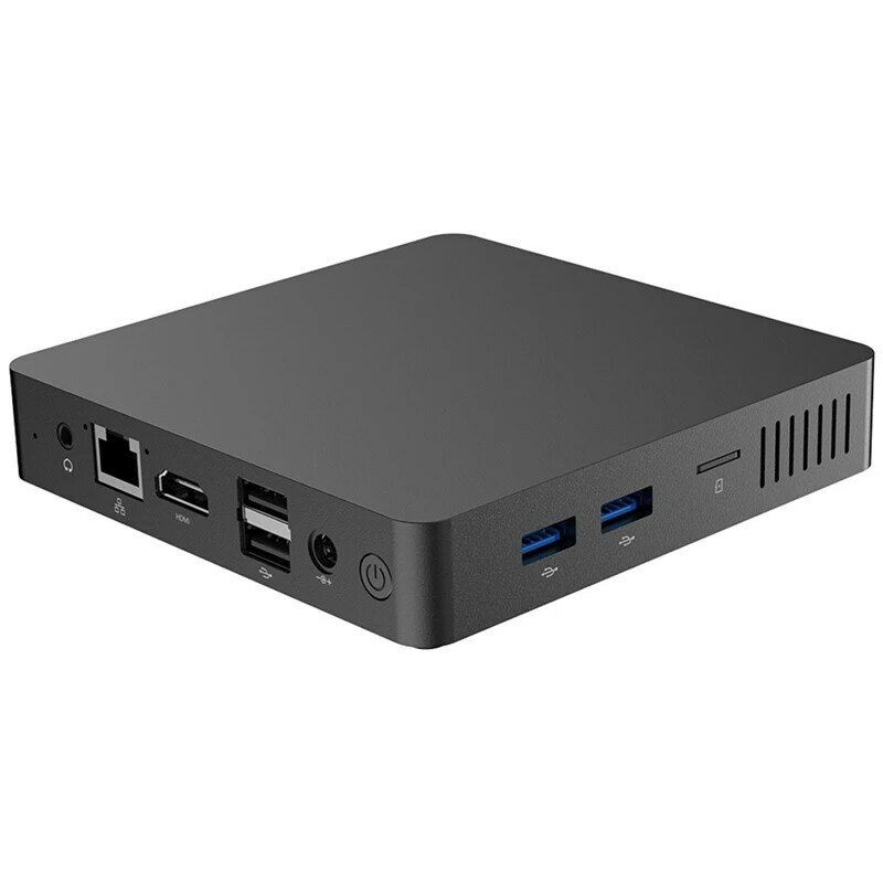 M2 Mini PC Host, Computer portatile Desktop Wifi BT4.0 con Celeron N3350,6G RAM,64G ROM e porte VGA