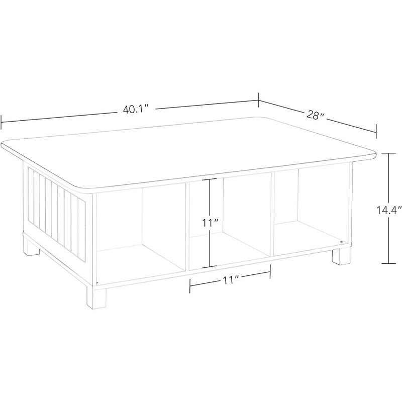 Cubby Storage Activity Table for Children, Conjuntos de móveis brancos para crianças, 6 conjuntos