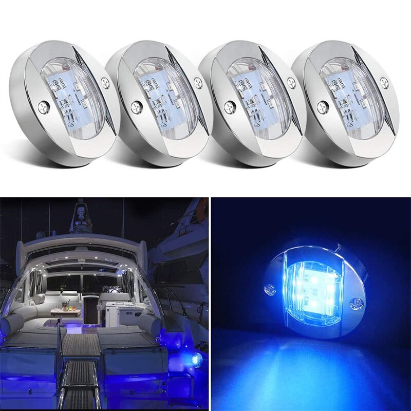 4Pcs 12V LED Shipboard Light For Deck LED Beam Installation Courtesy Lamp For night fishing Car Accessories