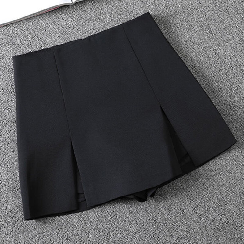A-line Skirt Shorts Breathable High Waist Slim Solid Color Spring Summer Versatile Vintage Above The Knee Party Comfy Fashion
