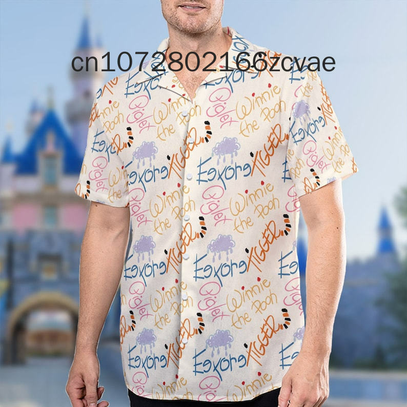Гавайская рубашка круиз Диснея, Мужская притягательная Мужская рубашка DCL на пуговицах с коротким рукавом, модная гавайская рубашка Disney с Микки