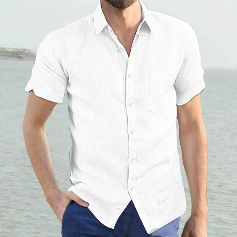 Overhemd Vest Voor Manshort Mouw Outdoorloose Reguliere T-Shirt Mariner Shirt Koreaanse Mode Heren Kleding Streetwear Ropa Hombre