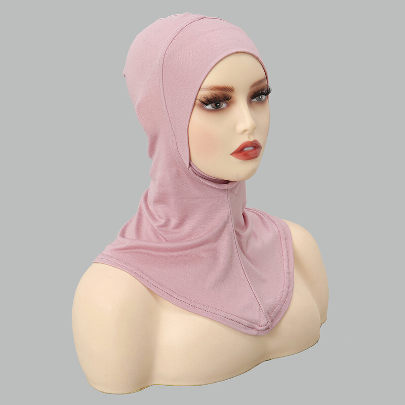 Bonnet élastique extensible en coton pour femmes musulmanes, couverture complète, bonnet uni, sous-écharpe, bande de sauna intérieure, turban à la mode, savoir chaud
