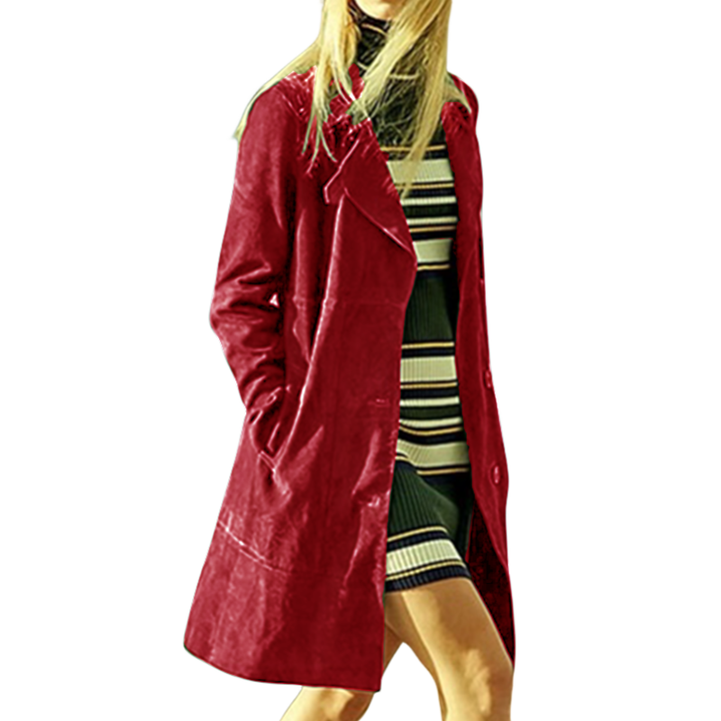 Streetwear giacche larghe da donna monopetto soprabito in lana da donna elegante risvolto cappotti solidi abbigliamento donna per l'autunno inverno