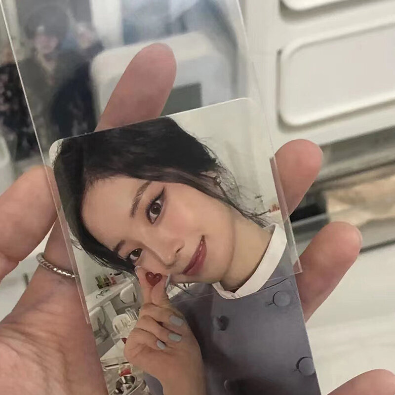 50 sztuk/worek 3 Cal fotokarta holograficzna folia ochronna do albumów koreańska koszulki na karty przezroczysta karta uchwyt ochronny