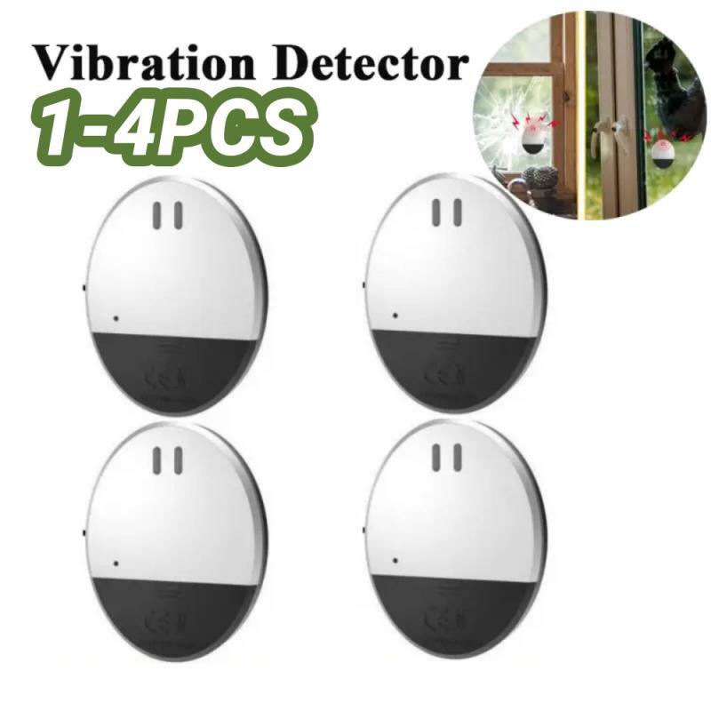 1-4PCS rilevatore di vibrazioni sensore di allarme di vibrazione della finestra della porta Home Hotel allarme antifurto a induzione di vibrazione ad alta Decibel