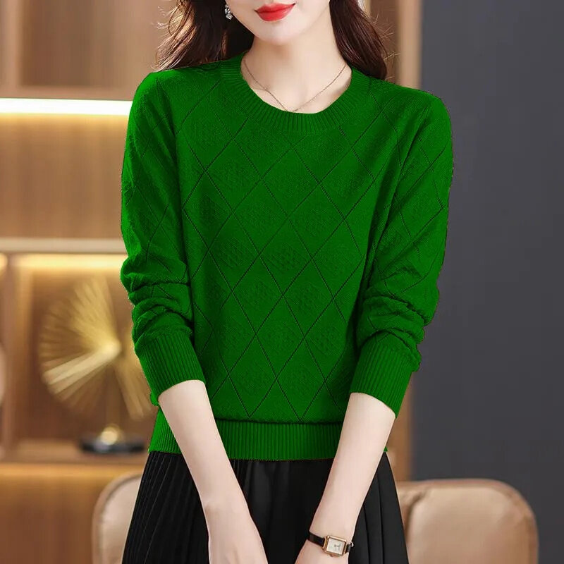 2023 Dames Trui Lente Herfst Lange Mouw O-hals Pullovers Warme Bodem Shirts Koreaanse Mode Trui Gebreide Zachte Truien