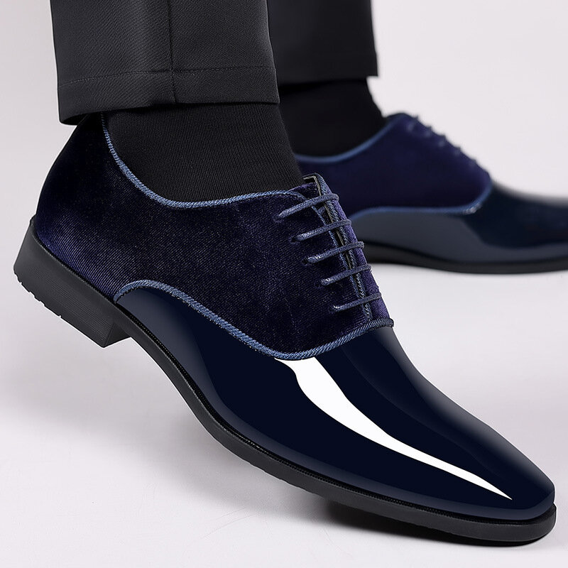Sepatu tuksedo pria, alas kaki kulit nyaman bisnis Formal Musim Panas 2023