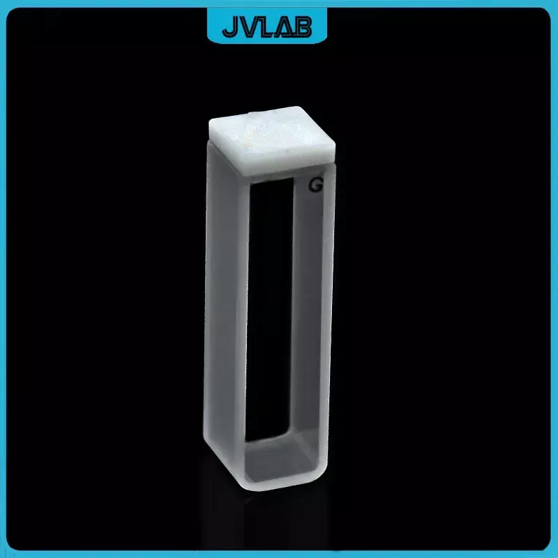 Glass Cuvette Liquid Sample Cell, Light Path, Absorption Cells, 3.5ml Use for Spectrophotometer, Frit Sintering Technology, 10mm, 4 Pcs
