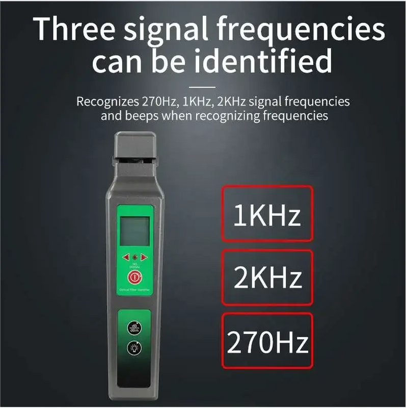 Pasokan pabrik APT KFI-40 pengidentifikasi optik serat langsung dengan tampilan LED mengidentifikasi arah pemeriksa pemecah FTTH pengujian juga