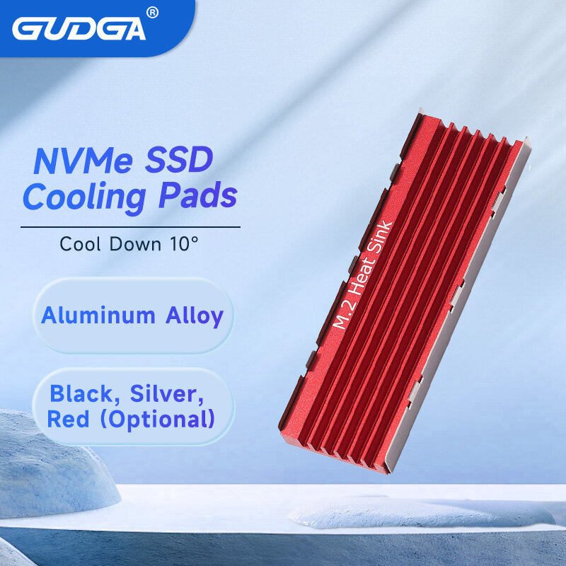 M.2 2280 NVMe SSD Radiator Heat Sink Bantalan Pendingin Penyerap Panas Aluminium dengan Bantalan Termal untuk M2 2280 Ssd Desktop PC PS5