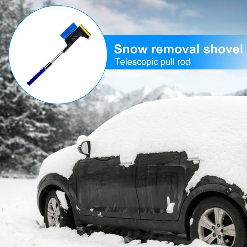 Pala de nieve desmontable para coche, cepillo de nieve y raspador de hielo con mango ergonómico de espuma, raspador antideslizante Universal para coches