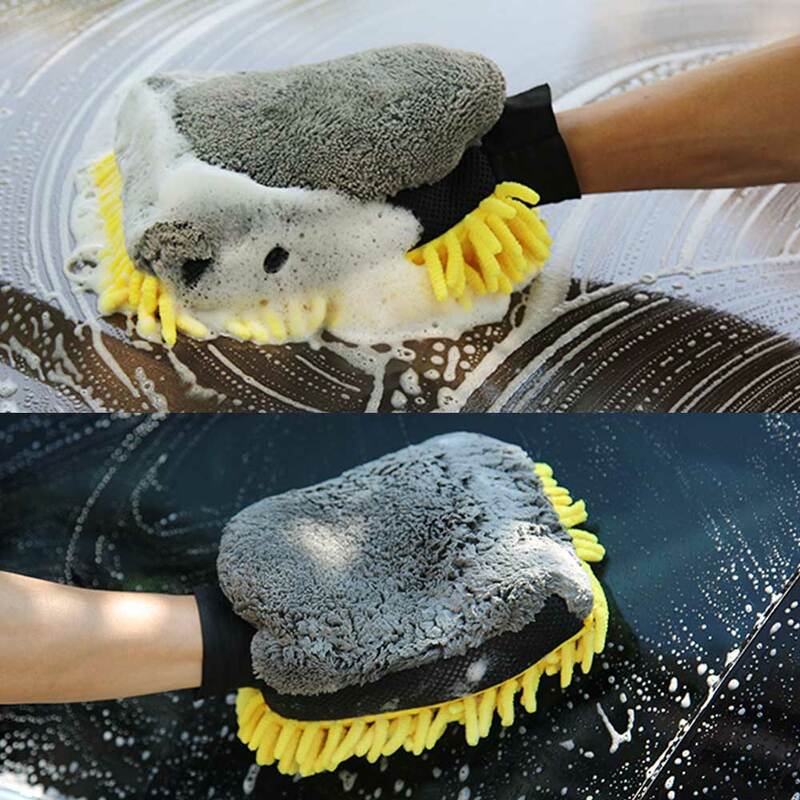 Перчатка для мытья машины Коралловая варежка, мягкая, устойчивая к царапинам, для мытья автомобиля, многофункциональная, толстая, чистящая перчатка, щетка для воскового детейлинга автомобиля