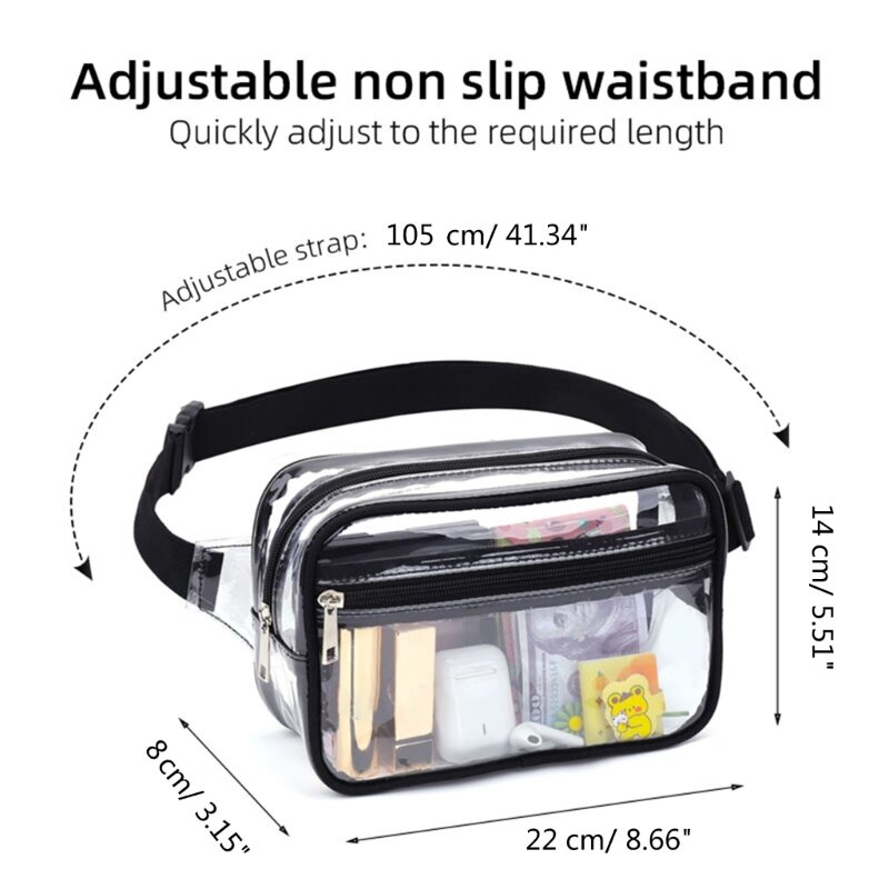 Transparante strandtas Doorzichtige borsttas Doorzichtige tas voor concertsportevenement