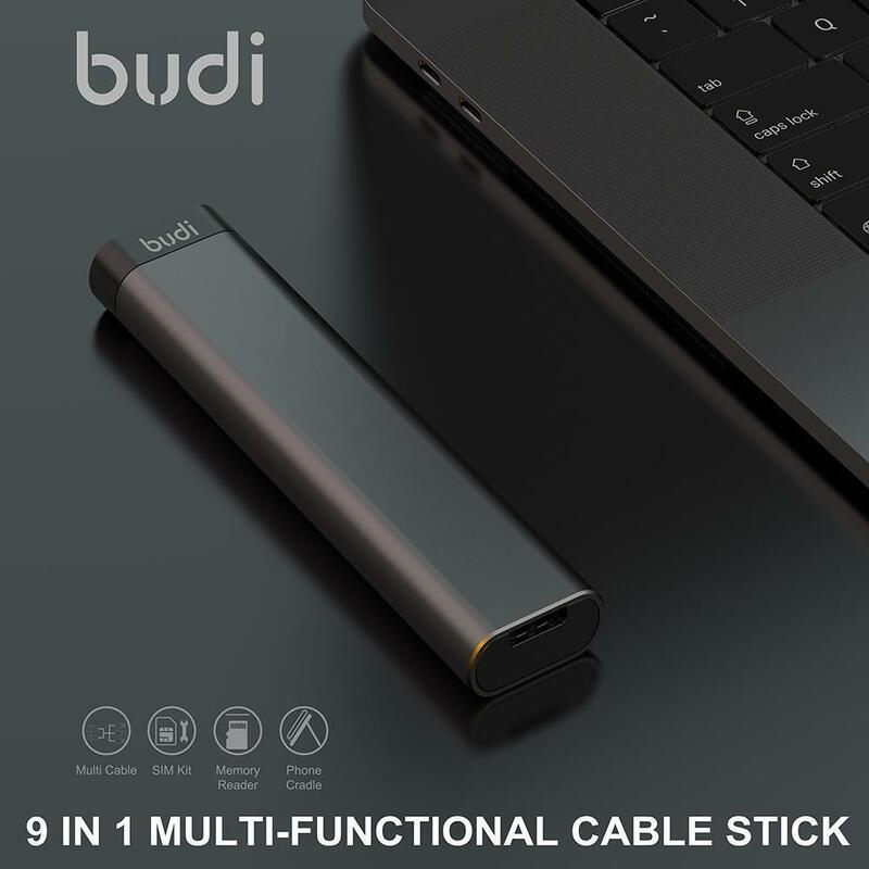 BUDI Smart Adapter multifunzione cavo dati USB scatola di immagazzinaggio multi-cavo 6 tipi cavo SIM KIT lettore di memoria TF Card StorageCase
