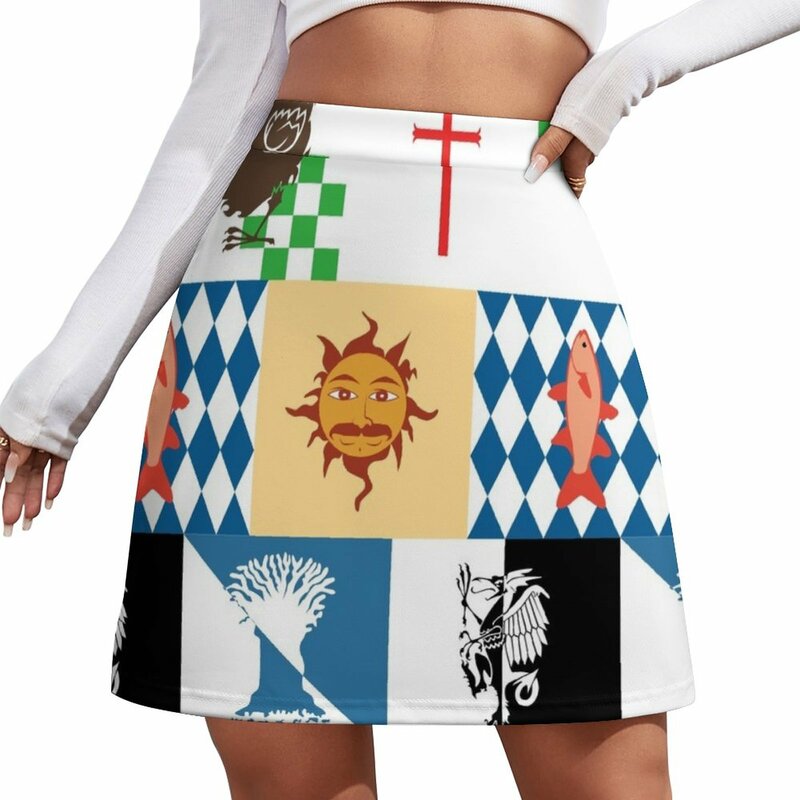 Minifalda de los caballeros del Santo Grial redondo para mujer, Vestido corto y sexy, elegante