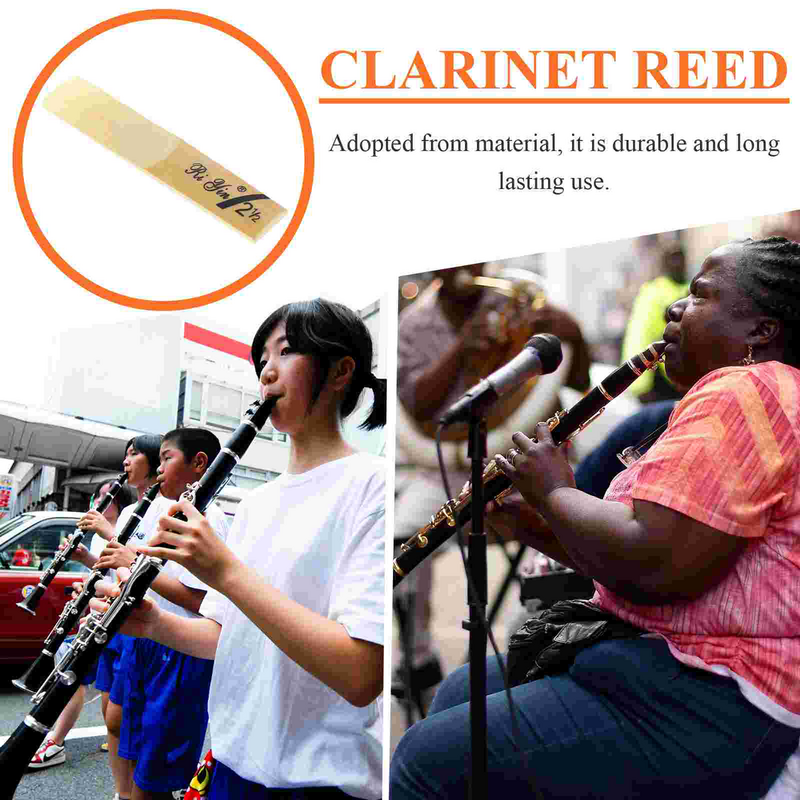 Lengüeta de clarinete de 10 piezas, accesorios de saxofón Alto, piezas de cañas tradicionales, instrumento Musical de plomo