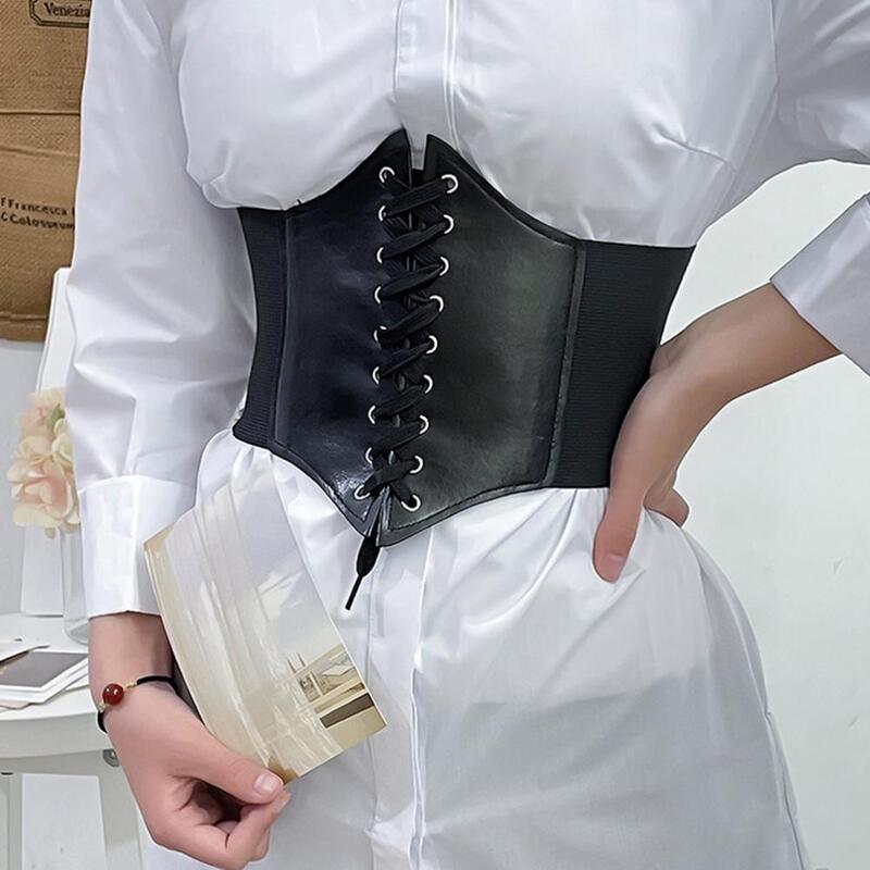 Cinturón de cuerpo elegante, cinta de sujeción para la espalda, corsé de camisa, moldeador, cinturón de vestido ancho, decorativo