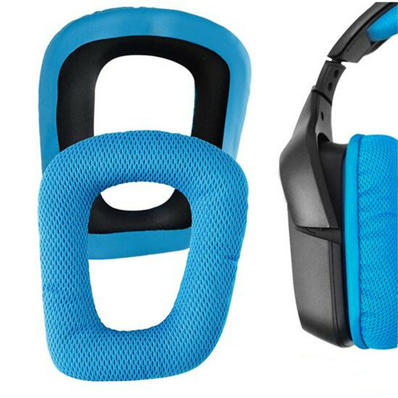 เปลี่ยนแผ่นหูสำหรับ Logitech G35, G430, G432, G332, G930,f450หูฟัง Headband หูฟัง,ชุดหูฟังแผ่นรองหูฟัง Earmuffs