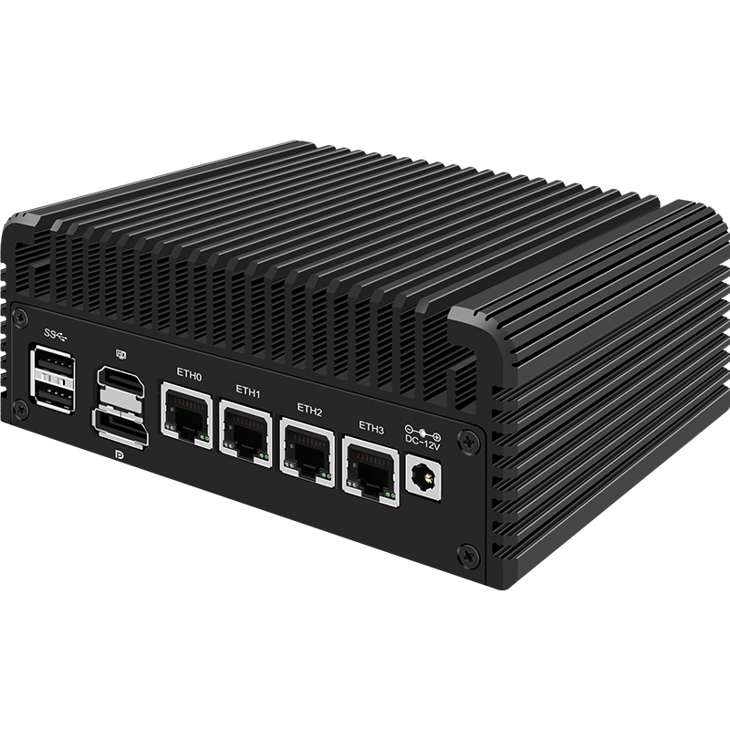 Mini PC Intel Firewall de 12ª generación, Alder Lake i3 N305, 8 núcleos N200 N100, enrutador suave sin ventilador Proxmox DDR5, 4800MHz, 4xi226-V, 2,5G