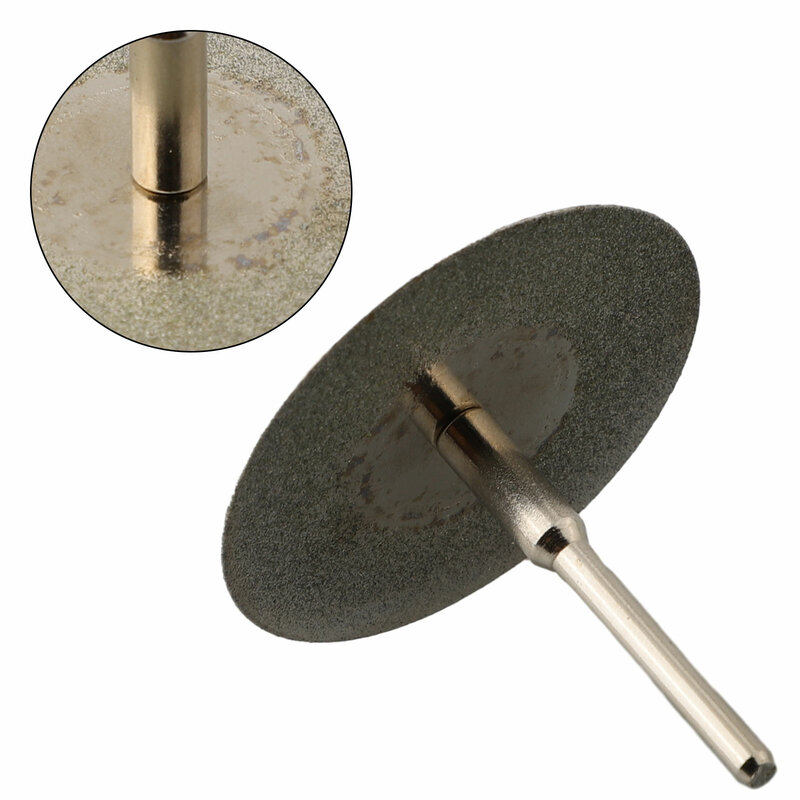 Kit cakram Gerinda roda pemotong, alat putar Aksesori bengkel kayu giok logam 2 buah 40/50/60mm logam berlian perak