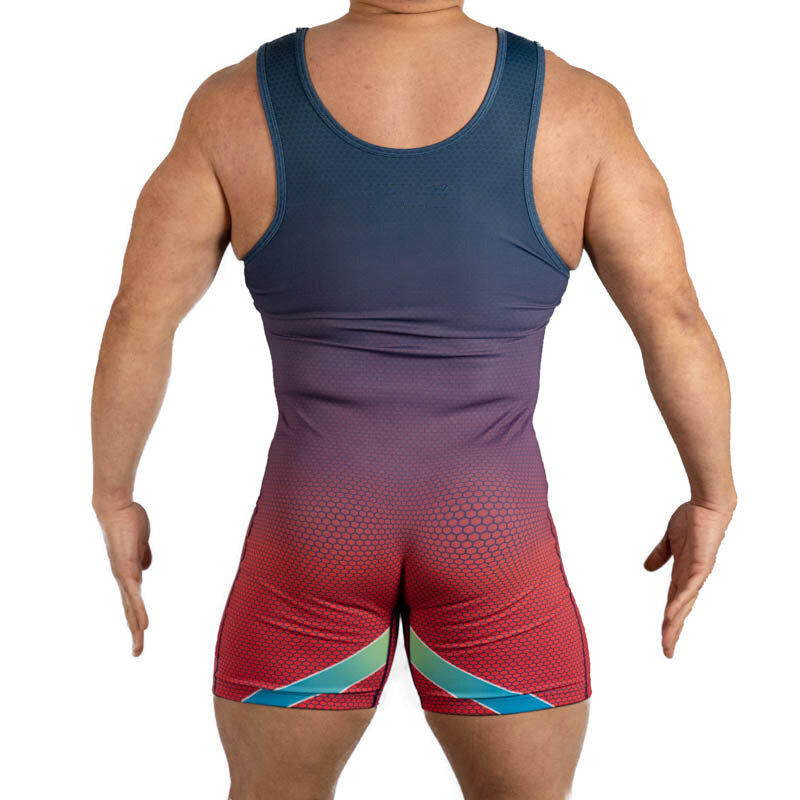 มวยปล้ำ Singlets Triathlon Bodysuit WWE Gym Breathable กีฬา Skinsuit ชุดว่ายน้ำมาราธอนวิ่งยกน้ำหนัก PowerLifting
