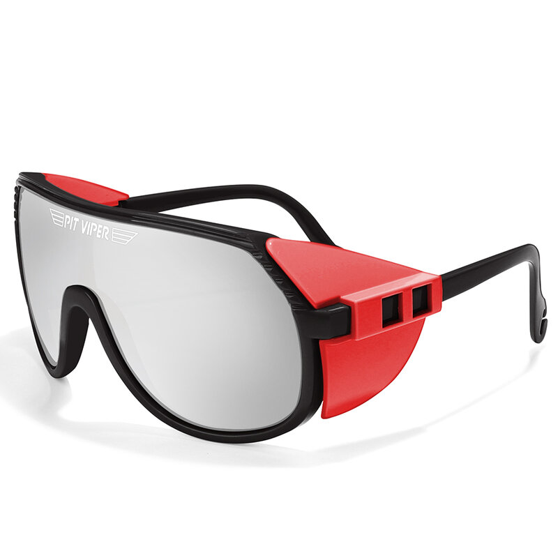 2021 New Brand Women Red Pit Viper Sunglasses Men Pilot Mirrored Lens Frame Uv400 Protection Oculos De Sol