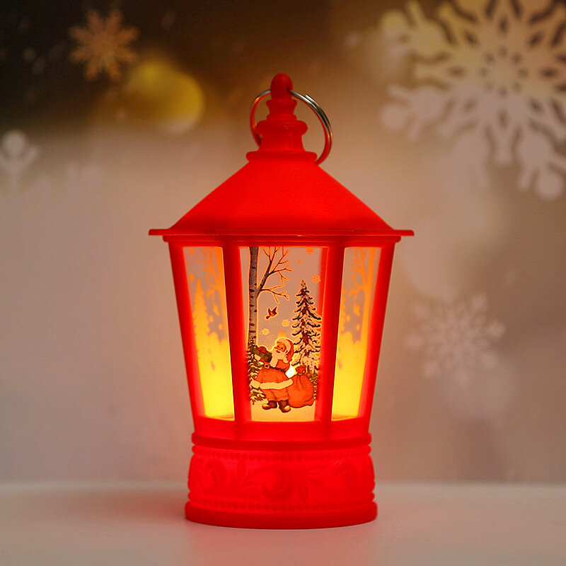 Christmas Flicker Candle Lantern,Christmas Home Decor Gifts,Lighted Snowman Santa Claus Reindeer for Wedding Outdoor Table Decor