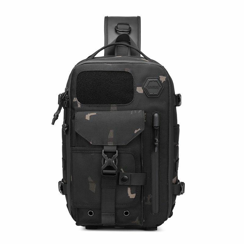 Ozuko Cross shoulder bag man  Chest Bag Waterproof Tactical Waist Messenger Bag Zipper Fashion Outdoor