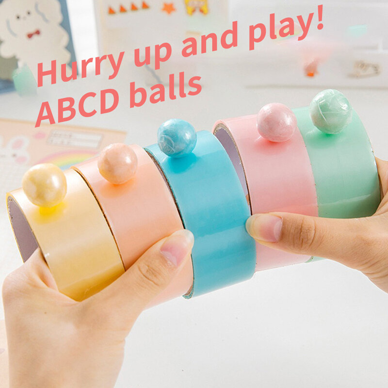Cinta rodante de bolas adhesivas para niños y adultos, 1 piezas, relajante, DIY, accesorios para el hogar