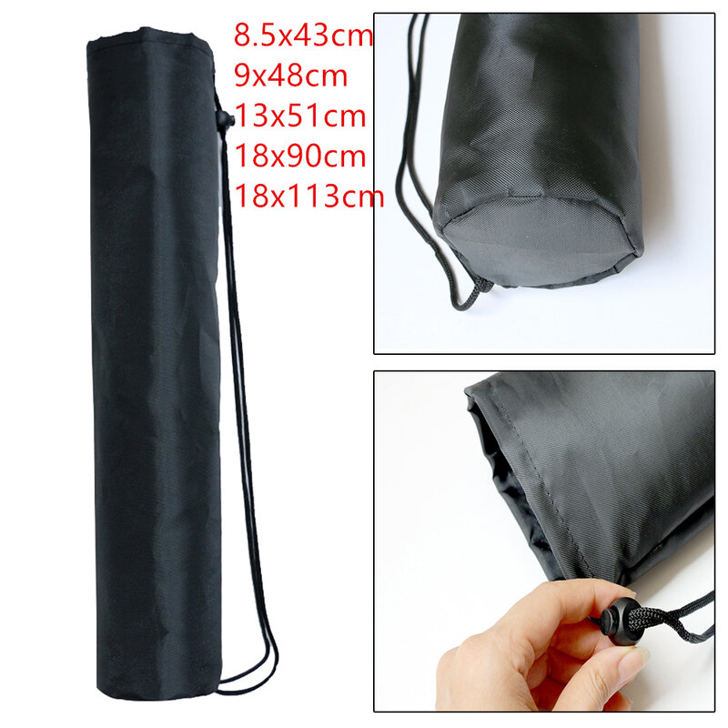 Bolsa de trípode de calidad 210D, tela de poliéster, 43-113cm, cordón negro para micrófono, soporte de luz, paraguas de salida para fotografía