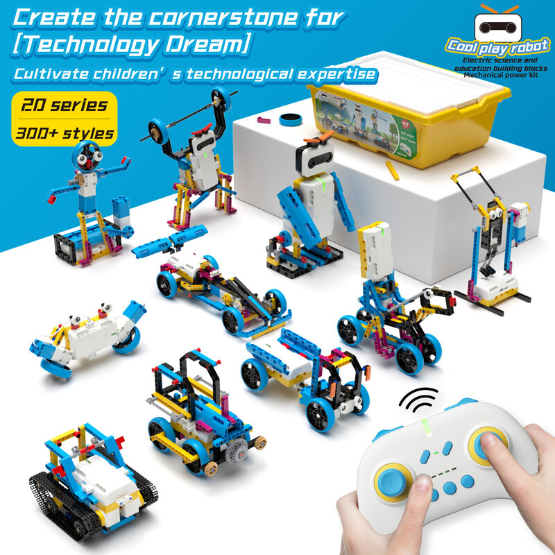 Dr. Geluk Op Afstand Bediening Speelgoed Voor Kinderen Programmering Elektrische Bouwsteen Robot Mechanische Power Kit Speelgoed Jongens En Gils Speelgoed Set