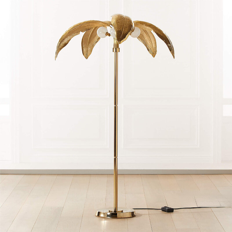 Nowy jork centrum Park importowane autentyczne Miami Breeze złota palma luksusowe nowoczesna lampa podłogowa