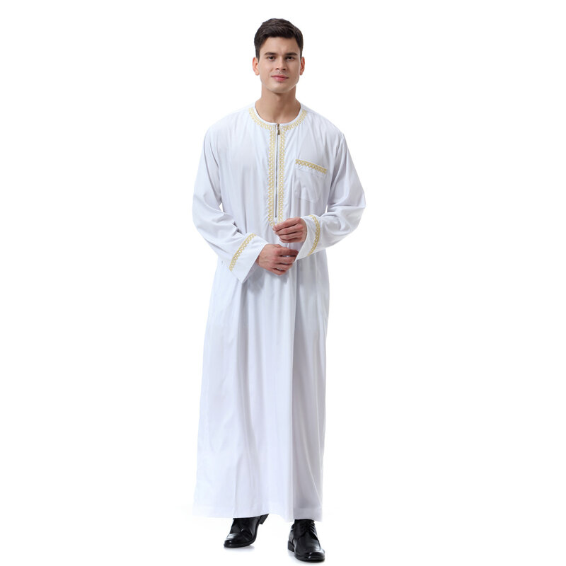 2023 Muslim Arab Men Thobe Thawb Caftan muslim  men arabic clothes  Jubba
