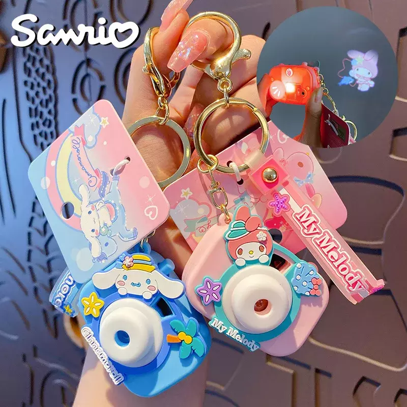 Kawaii Sanrio кулон в виде камеры брелок Kuromi автомобильный брелок для ключей женская сумка My Melody Cinnamoroll подвесные ювелирные изделия подарок для девушек