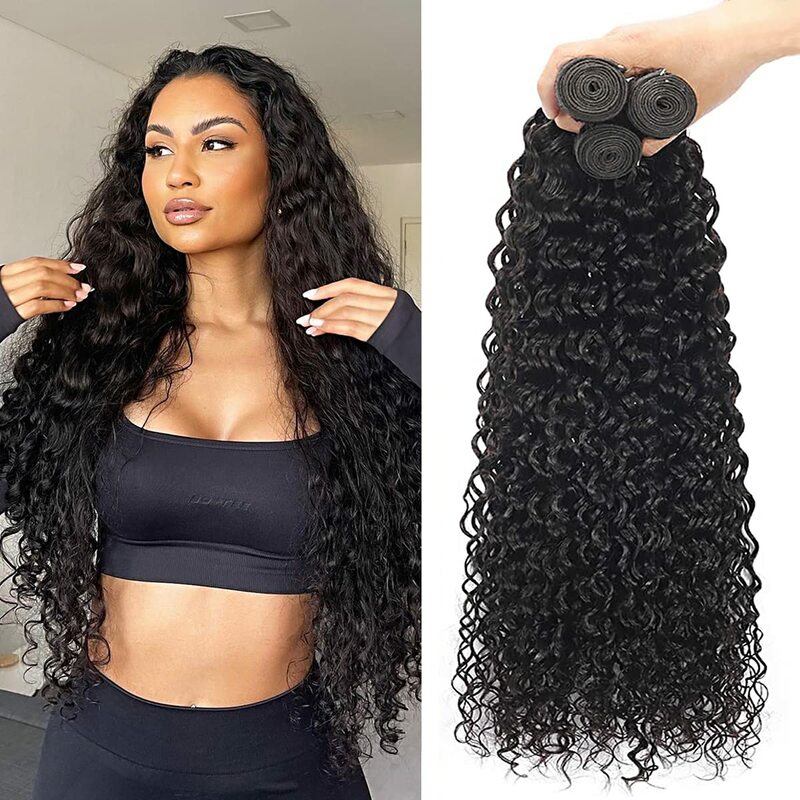 Brazilian Kinky Curly Human Hair Bundles para mulheres, extensões de cabelo natural, Jerry Curl, atacado, frete grátis, 1 Pc, 3 Pcs, 4 Pcs