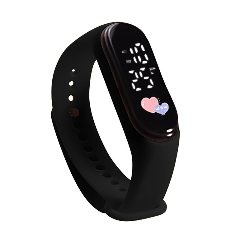 LED 디지털 어린이 시계, 여아 소년 스포츠 여성용 생일 선물, 방수 팔찌 손목시계