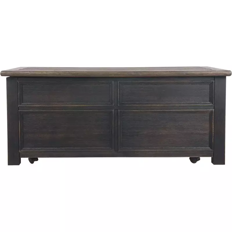 Signature Design by Ashley Tyler Creek Rustic Farmhouse Lift Top Coffee Table with Drawers, Brown & Black