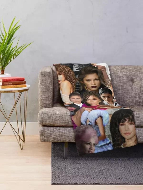 Zendaya Collage Throw Blanket Bed Flannels Moving Large Blankets