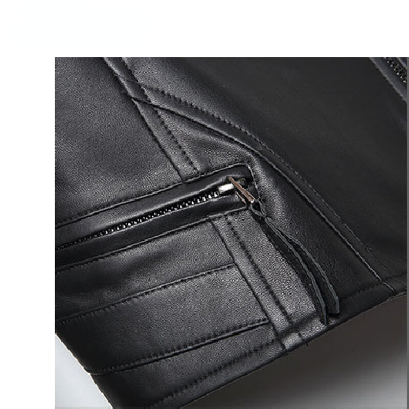 Tcyeek-Casaco de couro de carneiro genuíno para mulheres, jaqueta de couro 100% natural, jaquetas curtas pretas para motocicleta, 5XL, 2023, RZBY2280