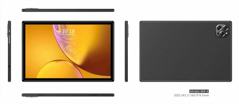 Tablet PC Versão Global, Octa Core, 64GB ROM, Dual SIM Cards, Android 12, GPS, Chamada 3G, 10.1 WiFi, 4G LTE, Novo, 2022, 10"